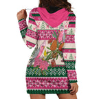 Aussie Galah Christmas Hoodie Dress Festive Knitted Pattern Inspired