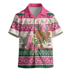 Aussie Galah Christmas Kid Hawaiian Shirt Festive Knitted Pattern Inspired