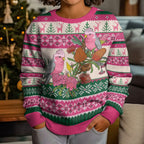 Aussie Galah Christmas Kid Ugly Christmas Sweater Festive Knitted Pattern Inspired