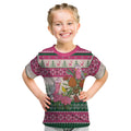 Aussie Galah Christmas Kid T Shirt Festive Knitted Pattern Inspired