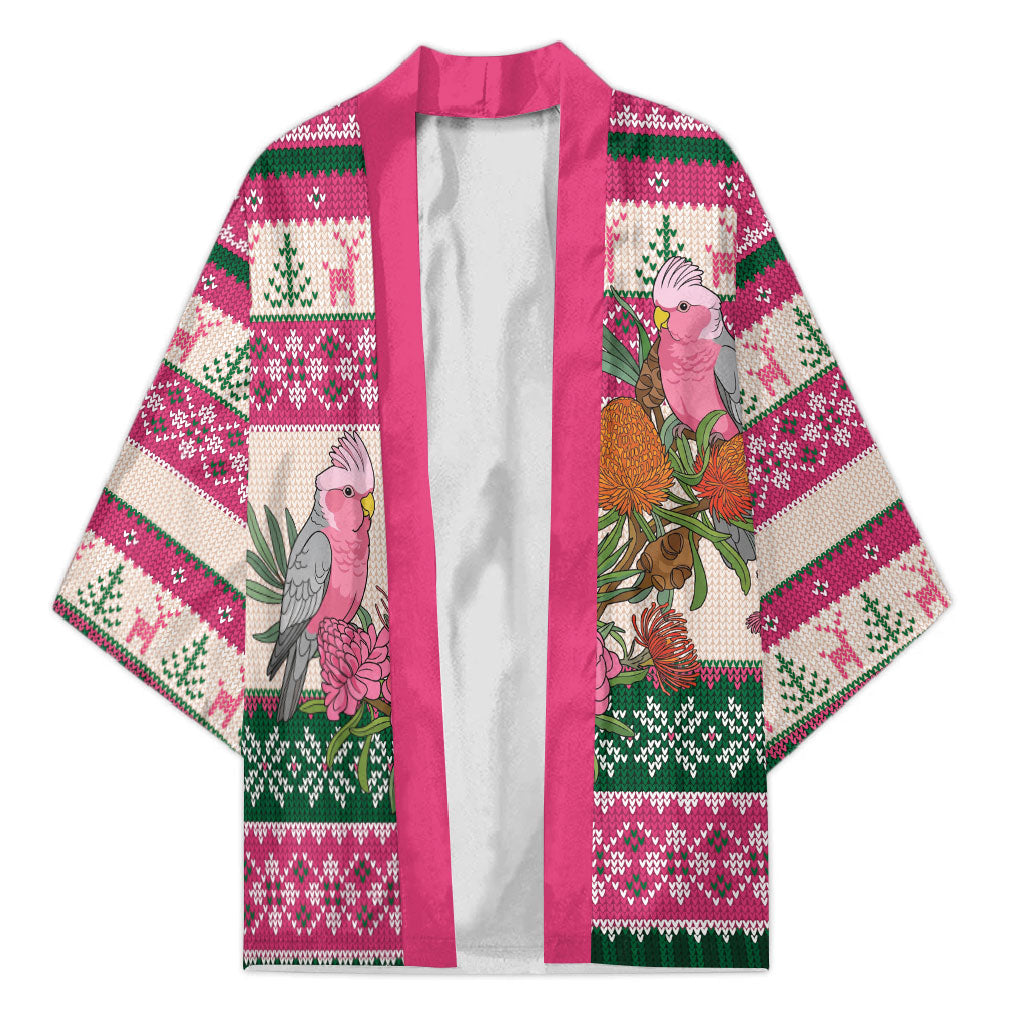 Aussie Galah Christmas Kimono Festive Knitted Pattern Inspired