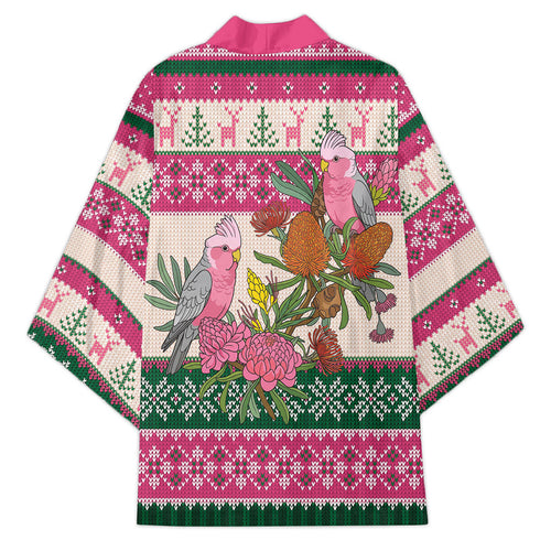 Aussie Galah Christmas Kimono Festive Knitted Pattern Inspired