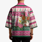 Aussie Galah Christmas Kimono Festive Knitted Pattern Inspired