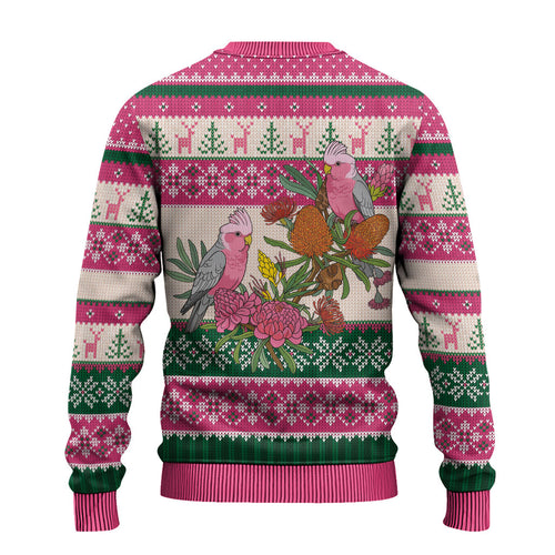 Aussie Galah Christmas Ugly Christmas Sweater Festive Knitted Pattern Inspired
