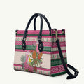 Aussie Galah Christmas Leather Bag Festive Knitted Pattern Inspired