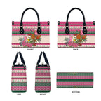 Aussie Galah Christmas Leather Bag Festive Knitted Pattern Inspired