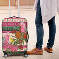 Aussie Galah Christmas Luggage Cover Festive Knitted Pattern Inspired