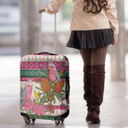 Aussie Galah Christmas Luggage Cover Festive Knitted Pattern Inspired