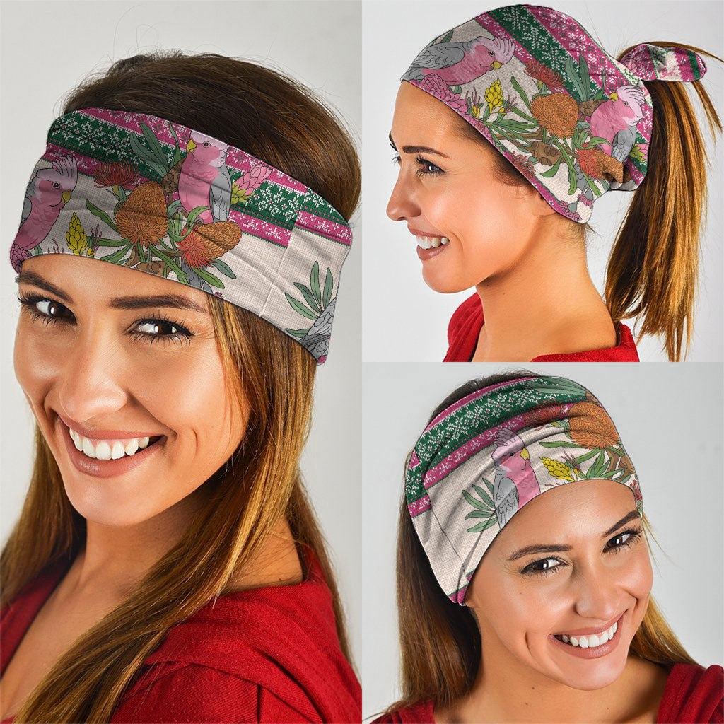 Aussie Galah Christmas Neck Gaiter Festive Knitted Pattern Inspired