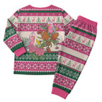Aussie Galah Christmas Pajama Set Festive Knitted Pattern Inspired
