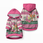 Aussie Galah Christmas Pet Hoodie Festive Knitted Pattern Inspired