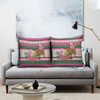 Aussie Galah Christmas Pillow Cover Festive Knitted Pattern Inspired