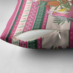 Aussie Galah Christmas Pillow Cover Festive Knitted Pattern Inspired