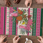 Aussie Galah Christmas Puzzle Festive Knitted Pattern Inspired