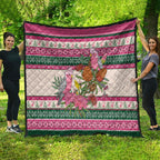Aussie Galah Christmas Quilt Festive Knitted Pattern Inspired