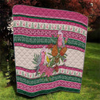Aussie Galah Christmas Quilt Festive Knitted Pattern Inspired
