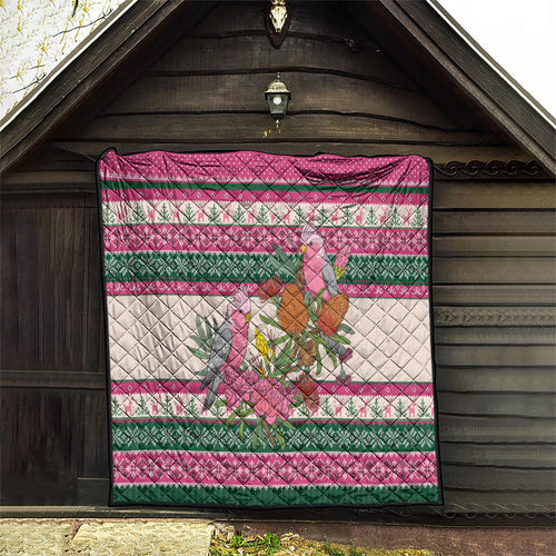 Aussie Galah Christmas Quilt Festive Knitted Pattern Inspired