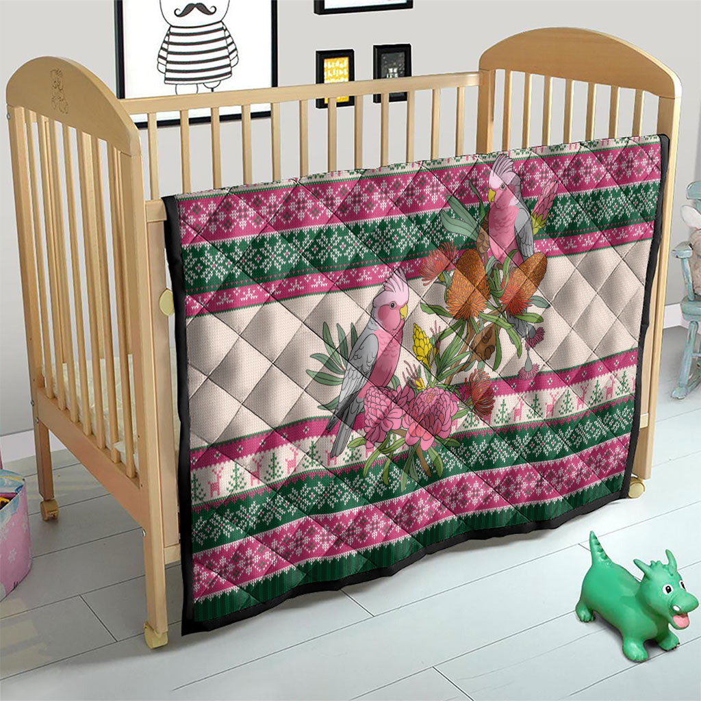 Aussie Galah Christmas Quilt Festive Knitted Pattern Inspired