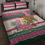Aussie Galah Christmas Quilt Bed Set Festive Knitted Pattern Inspired