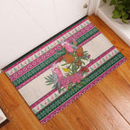 Aussie Galah Christmas Rubber Doormat Festive Knitted Pattern Inspired