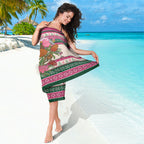 Aussie Galah Christmas Sarong Festive Knitted Pattern Inspired
