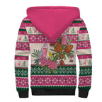 Aussie Galah Christmas Sherpa Hoodie Festive Knitted Pattern Inspired
