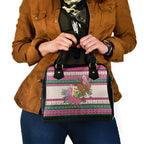 Aussie Galah Christmas Shoulder Handbag Festive Knitted Pattern Inspired
