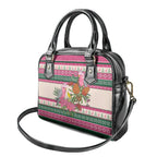 Aussie Galah Christmas Shoulder Handbag Festive Knitted Pattern Inspired