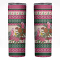 Aussie Galah Christmas Skinny Tumbler Festive Knitted Pattern Inspired