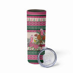 Aussie Galah Christmas Skinny Tumbler Festive Knitted Pattern Inspired