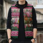 Aussie Galah Christmas Sleeveless Puffer Jacket Festive Knitted Pattern Inspired