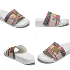 Aussie Galah Christmas Slide Sandals Festive Knitted Pattern Inspired