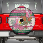 Aussie Galah Christmas Spare Tire Cover Festive Knitted Pattern Inspired