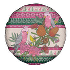 Aussie Galah Christmas Spare Tire Cover Festive Knitted Pattern Inspired