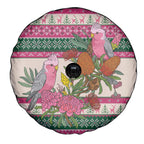 Aussie Galah Christmas Spare Tire Cover Festive Knitted Pattern Inspired