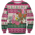Aussie Galah Christmas Sweatshirt Festive Knitted Pattern Inspired