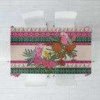 Aussie Galah Christmas Tablecloth Festive Knitted Pattern Inspired