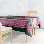 Aussie Galah Christmas Tablecloth Festive Knitted Pattern Inspired