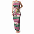 Aussie Galah Christmas Tank Maxi Dress Festive Knitted Pattern Inspired