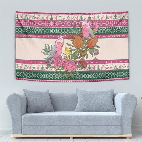 Aussie Galah Christmas Tapestry Festive Knitted Pattern Inspired