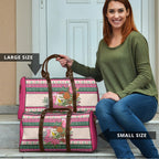 Aussie Galah Christmas Travel Bag Festive Knitted Pattern Inspired