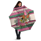 Aussie Galah Christmas Umbrella Festive Knitted Pattern Inspired
