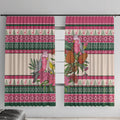 Aussie Galah Christmas Window Curtain Festive Knitted Pattern Inspired