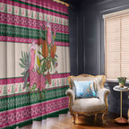Aussie Galah Christmas Window Curtain Festive Knitted Pattern Inspired