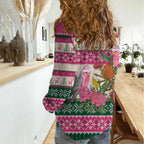 Aussie Galah Christmas Women Casual Shirt Festive Knitted Pattern Inspired