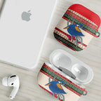 Aussie Kingfisher Bird Christmas AirPods Case Festive Knitted Pattern Inspired