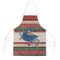 Aussie Kingfisher Bird Christmas Apron Festive Knitted Pattern Inspired