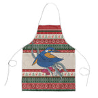 Aussie Kingfisher Bird Christmas Apron Festive Knitted Pattern Inspired
