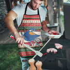 Aussie Kingfisher Bird Christmas Apron Festive Knitted Pattern Inspired