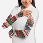 Aussie Kingfisher Bird Christmas Arm Sleeves Festive Knitted Pattern Inspired
